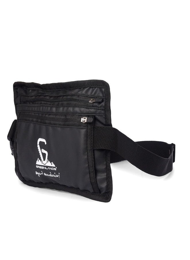 Greenlands Crossbody Travel Money Belt with Adjustable Strap | Secure Storage for Money & Phone | Ideal for Travel, Running, Outdoor Sports & Cycling (Black) - Image 2